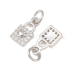 Brass Micro Pave Cubic Zirconia Pendants&nbsp;KK-B167-18P