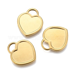 304 Stainless Steel Pendant Cabochon Settings&nbsp;STAS-P245-09G