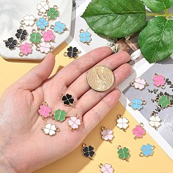 30Pcs 6 Colors Alloy Enamel Pendants&nbsp;ENAM-YW0004-98