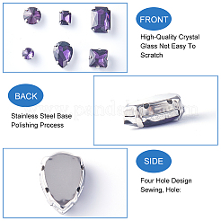 100PCS 10Style Sew on Rhinestone&nbsp;RGLA-GF0001-12B