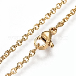 304 Stainless Steel Initial Pendant Necklaces&nbsp;NJEW-I108-12G
