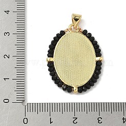 Brass with Glass or ABS Imitation Pearl Pendants&nbsp;KK-Z115-05G