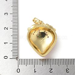 Brass Micro Pave Cubic Zirconia Pendants&nbsp;KK-P290-62G