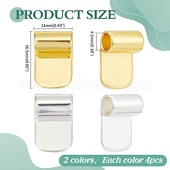 18Pcs 2 Styles Rack Plating Brass Glue-on Flat Pad Bails&nbsp;KK-AR0001-80A