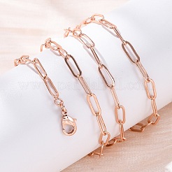 Brass Paperclip Chains Necklaces for Women&nbsp;NJEW-D302-69RG