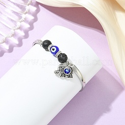 Zinc Alloy Charm Bangles for Women&nbsp;BJEW-JB14384