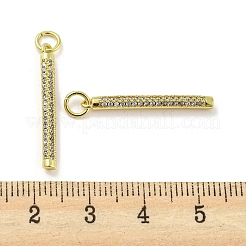 Rack Plating Brass Micro Pave Clear Cubic Zirconia Pendants&nbsp;KK-Q804-23G