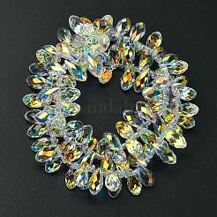Transparent Electroplate Glass Beads Strands&nbsp;GLAA-K064-07A-AB01
