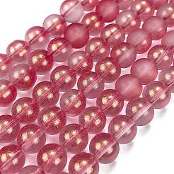 Frosted Transparent Glass Bead Strands&nbsp;X1-GLAA-P065-8mm-09