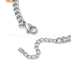 Halloween Skull Dyed Synthetic Turquoise Charm Bracelets&nbsp;BJEW-TA00505