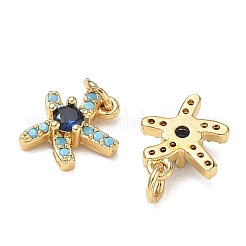Ocean Brass Micro Pave Blue Cubic Zirconia Pendants&nbsp;CU-CBAF3CF-02H-03