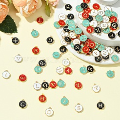 4 Sets 4 Colors Initial Letter A~Z Alphabet Enamel Charms&nbsp;ENAM-YW0004-53