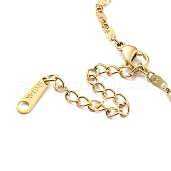 304 Stainless Steel Dapped Chain Necklace for Women&nbsp;NJEW-A008-06G