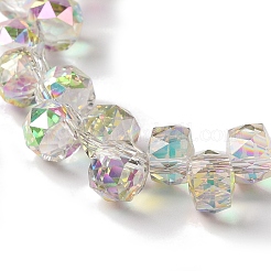 Half Rainbow Plated Electroplate Beads Strands&nbsp;EGLA-H104-09A-HR01