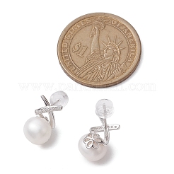 Natural Pearl Ear Studs&nbsp;EJEW-P286-20P