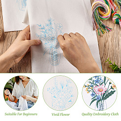 3Pcs 3 Style Vase & Flower Pattern DIY Display Decoration Embroidery Beginner Kit&nbsp;DIY-TA0006-16