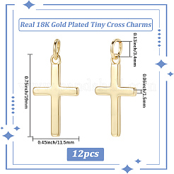 12Pcs Brass Pendants&nbsp;KK-BBC0024-56G
