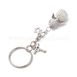 Alloy with Glass Seed Beads Keychain&nbsp;KEYC-MZ00010