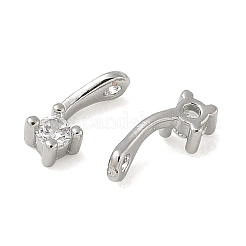 Brass Pave Clear Cubic Zirconia Charms&nbsp;CU-CBA9FFD-11P-07