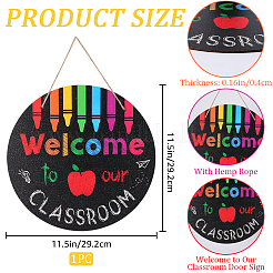 Wooden Welcome Door Decorations&nbsp;AJEW-WH0270-065