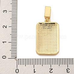 Rack Plating Brass Micro Pave Clear Cubic Zirconia North Star European Dangle Charms&nbsp;KK-U035-17G-03
