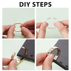 20Pcs 2 Styles Alloy Ring Round Binder Discs&nbsp;FIND-PH0007-75