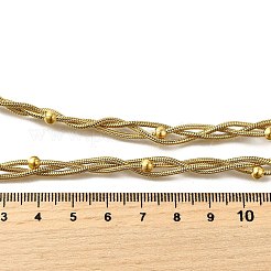 304 Stainless Steel 3-strand Braided Round Snake Chain Necklaces for Women&nbsp;NJEW-M098-04G