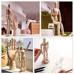Unfinished Blank Wooden Puppet&nbsp;DIY-WH0163-92C