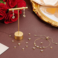 24Pcs 4 Styles Brass Pave Clear Cubic Zirconia Links&nbsp;KK-BBC0028-49