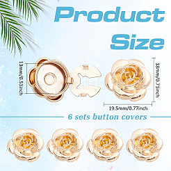 6Pcs Zinc Alloy Cufflinks&nbsp;BUTT-ME0001-35