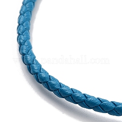 Braided Round Imitation Leather Bracelets Making&nbsp;BJEW-H610-01G-13