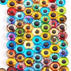 Flat Back Glass Cabochons&nbsp;GGLA-SZ0001-01B
