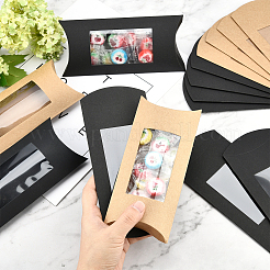 30Pcs 2 Colors Kraft Paper Pillow Candy Box&nbsp;CON-PH0002-49