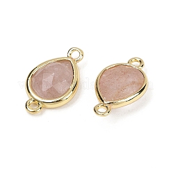 Natural Strawberry Quartz Faceted Connector Charms&nbsp;G-L514-048P-02