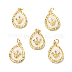 Rack Plating Brass Enamel Pendants&nbsp;KK-H431-20G