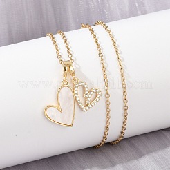 Brass Micro Pave Cubic Zirconia Pendant Neckalces&nbsp;NJEW-C076-13G