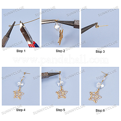 DIY Star & Moon Earring Making Kits&nbsp;DIY-SC0013-57