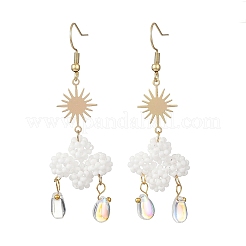 Glass Dangle Earrings&nbsp;EJEW-MZ00752