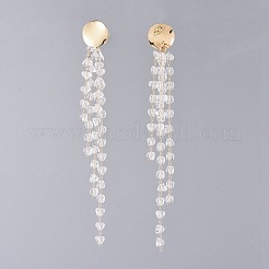 Handmade Glass Beaded Chains Dangle Earrings&nbsp;EJEW-JE03563-02