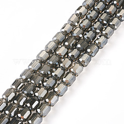 2 Strands Transparent Electroplate Glass Beads Strand&nbsp;GLAA-TA0002-62