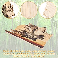 3D Wolf Animal Carving Handcraft&nbsp;HJEW-WH0028-47