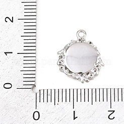 Brass Micro Pave Clear Cubic Zirconia Pendants&nbsp;KK-D225-03P-01