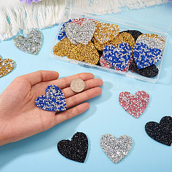 Polyester Hotfix Rhinestone Iron on Patches Applique Patch&nbsp;FIND-TA0002-53C