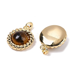 Brass with Gemstone Pendants&nbsp;KK-Q030-27E-G