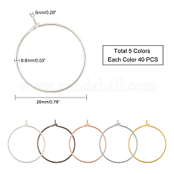 Brass Wine Glass Charm Rings&nbsp;KK-PH0035-83
