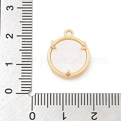 Brass Micro Pave Clear Cubic Zirconia Pendants&nbsp;KK-C080-03G