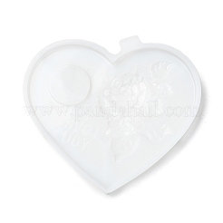 Heart Shaped with Rose Tealight Candle Holder Silicone Molds&nbsp;SIL-Z018-02