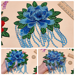8Pcs 4 Styles Flower Computerized Embroidery 
Polyester Patches&nbsp;PATC-ME0001-16