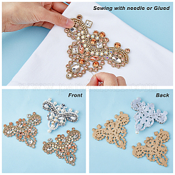 4Pcs 2 Style ABS Imitation Pearl Crown Shoe Flower&nbsp;DIY-FH0005-69