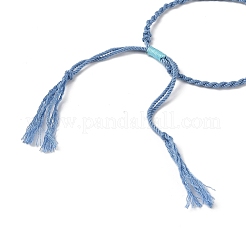 Braided Cotton Cord Bracelet Making&nbsp;MAK-L043-02G-04